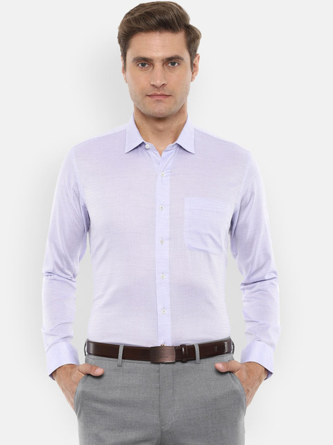 

Van Heusen Men Purple Slim Fit Printed Formal Shirt
