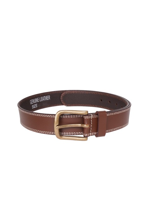 

Kara Men Brown Leather With Antique Brass Buckle Belt