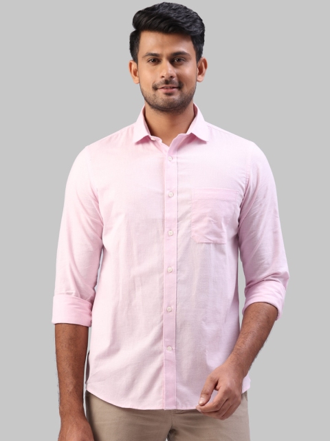 

Raymond Men Pink Regular Fit Solid Casual Shirt