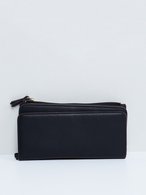 

max Women Black Solid Two Fold Wallet