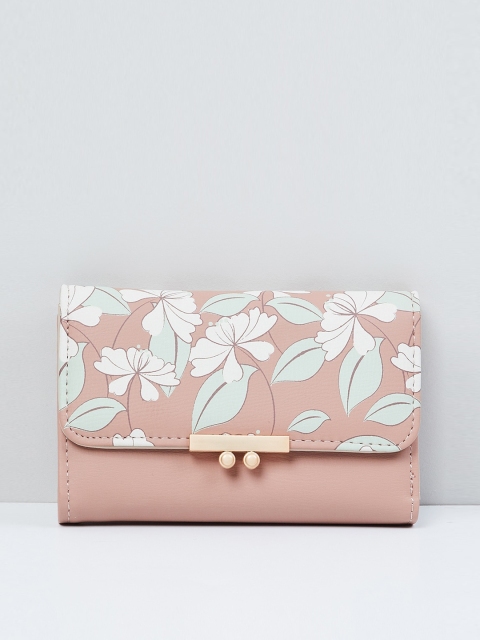 

max Women Pink Printed Bi-Fold Three Fold Wallet