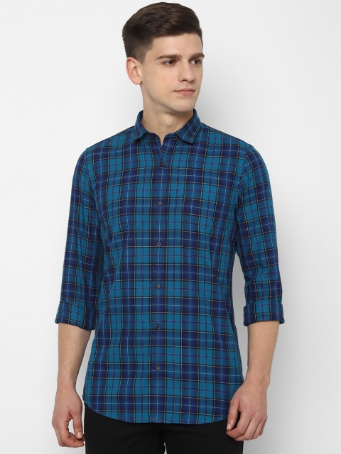 

Allen Solly Men Blue Regular Fit Checked Casual Shirt