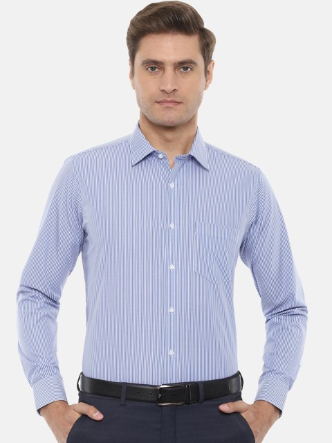 

Van Heusen Men Blue & White Slim Fit Striped Formal Shirt
