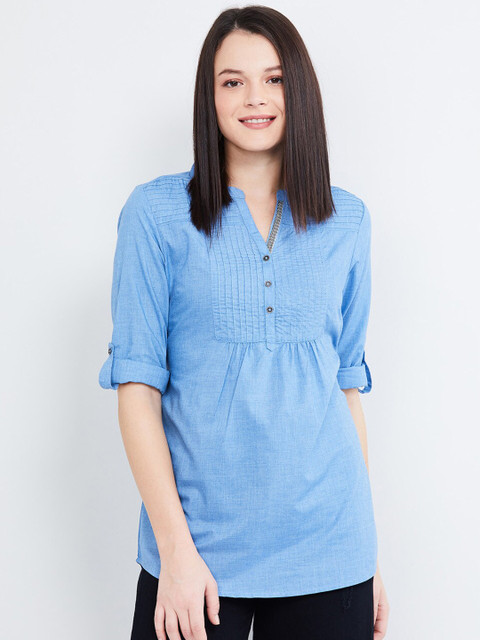 

MAX Blue Solid Tunic