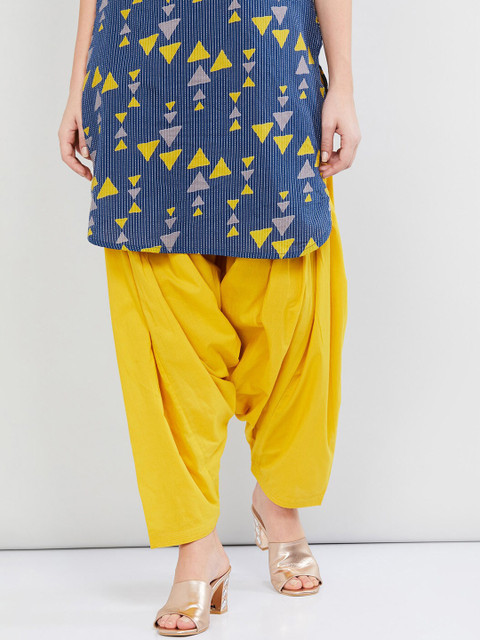 

max Women Mustard Yellow Solid Patiala Salwar