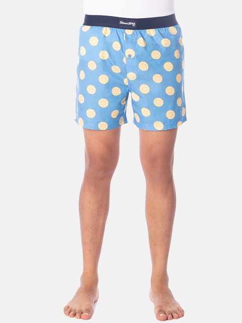 

Smugglerz Men Blue Printed Pure Cotton Boxers