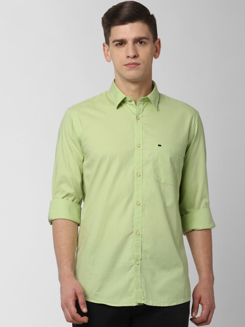 

Peter England Casuals Men Green Slim Fit Solid Casual Shirt