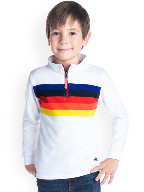 

Cherry Crumble Kids White & Blue Striped Sweatshirt
