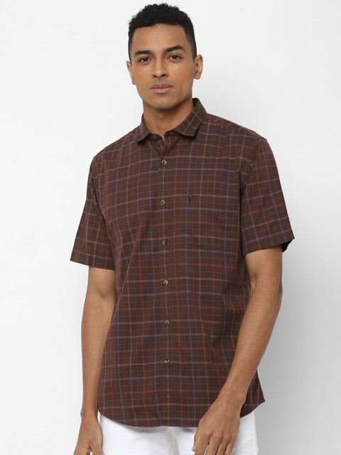 

Allen Solly Men Brown Regular Fit Checked Casual Shirt