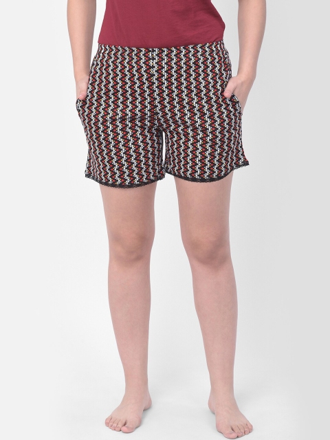 

Clovia Women Multicoloured Printed Lounge Shorts, Multi