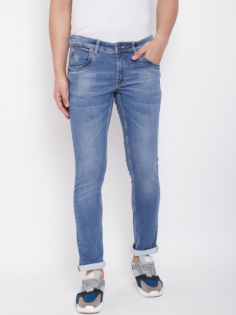 

American Archer Men Blue Skinny Fit Low-Rise Clean Look Stretchable Jeans
