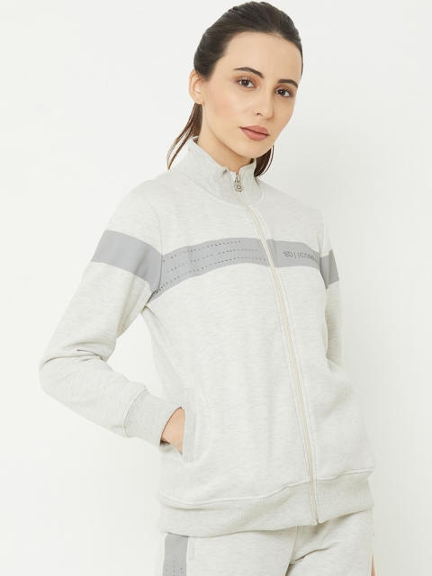 

Sweet Dreams Women White & Grey Colourblocked Sweatshirt