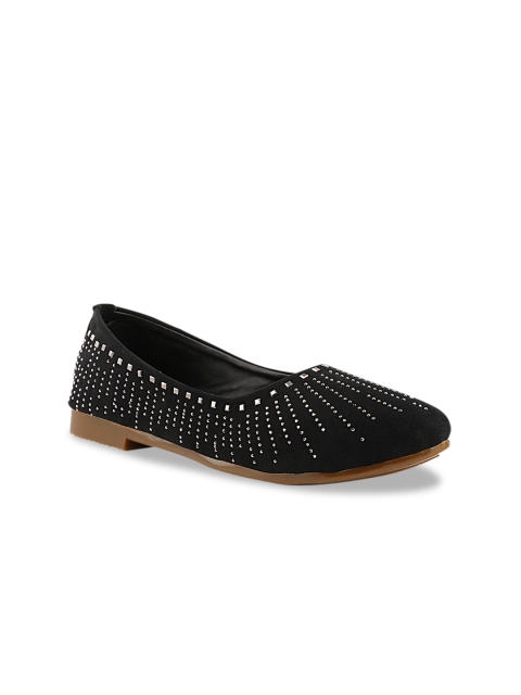 

Shoetopia Women Black Embellished Ballerinas