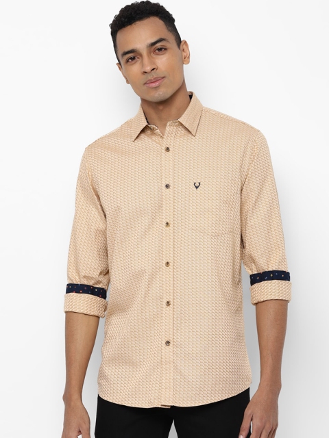 

Allen Solly Men Beige Slim Fit Printed Casual Shirt