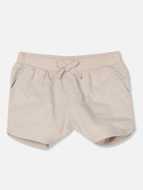 

The Childrens Place Girls Beige Solid Regular Fit Regular Shorts