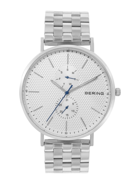 

BERING Men Silver-Toned Analogue Watch 14240-700