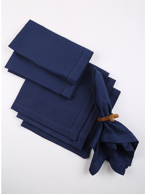 

ellementry Blue Set of 6 Cobalt Solid Table Napkins, Navy blue