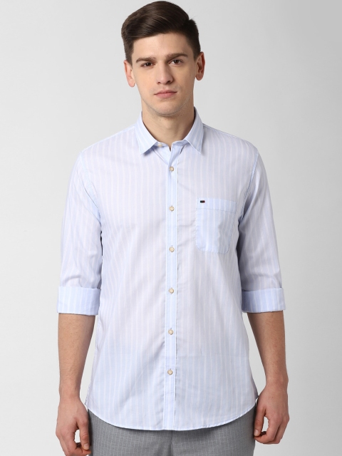 

Peter England Casuals Men Blue Slim Fit Striped Casual Shirt