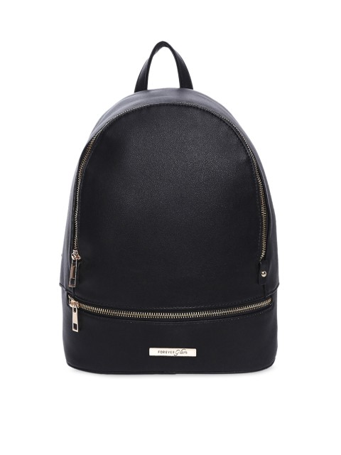 

Forever Glam by Pantaloons Women Black Solid Backpack