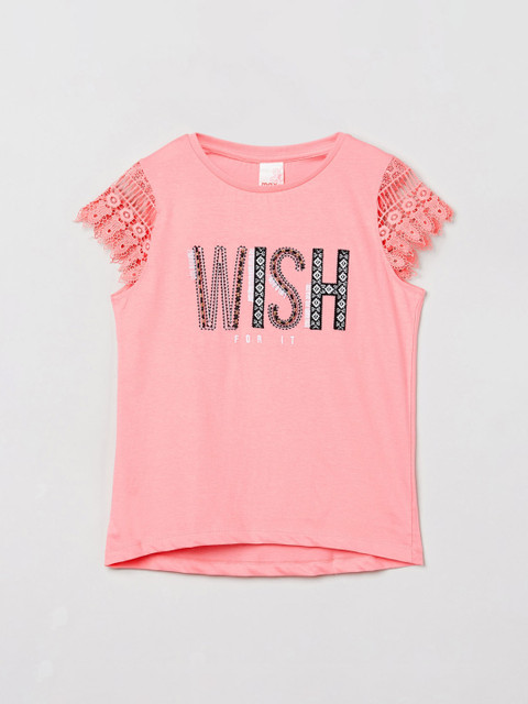 

max Girls Pink Printed Top