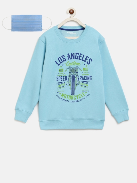

Lil Tomatoes Boys Blue Printed Sweatshirt