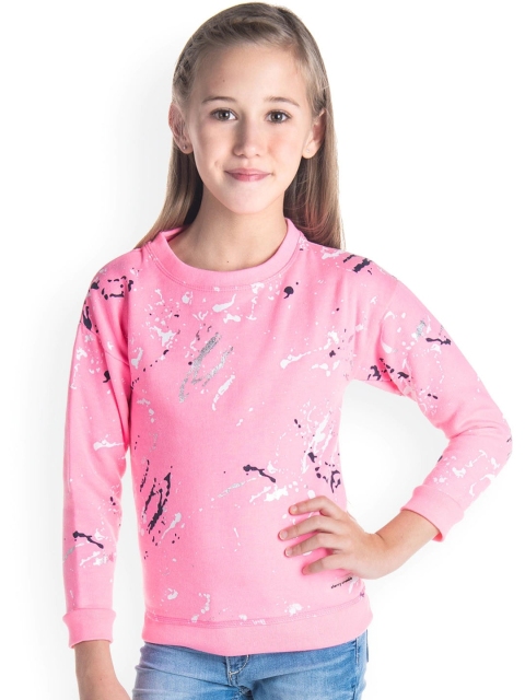 

Cherry Crumble Girls Pink Printed Sweatshirt