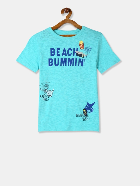 

GAP Boys Blue Printed Round Neck T-shirt