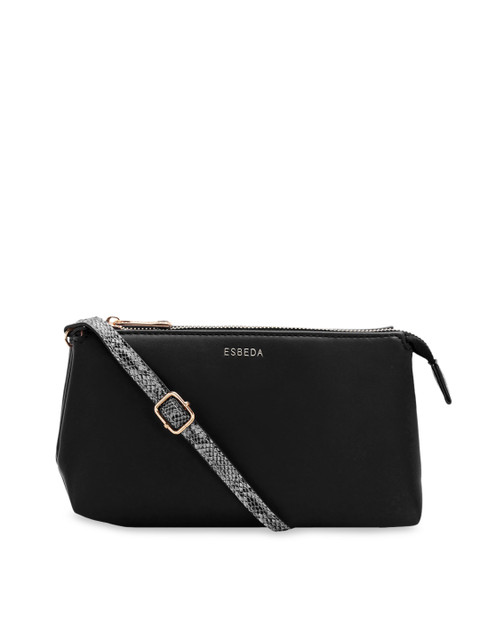 

ESBEDA Black Solid Sling Bag