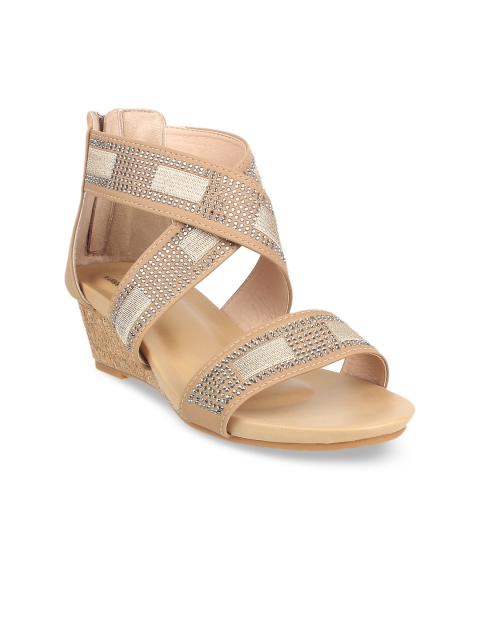 

STEPpings Women Beige Embellished Wedges