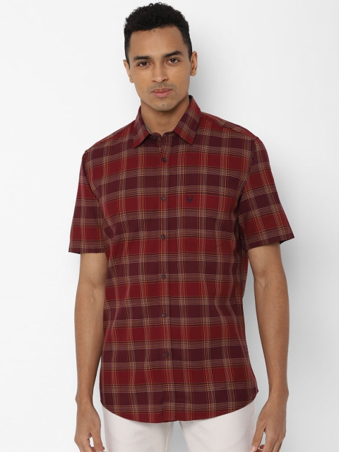 

Allen Solly Men Maroon Regular Fit Checked Casual Shirt