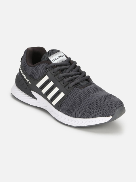 

Columbus Men Grey Mesh Running Shoes