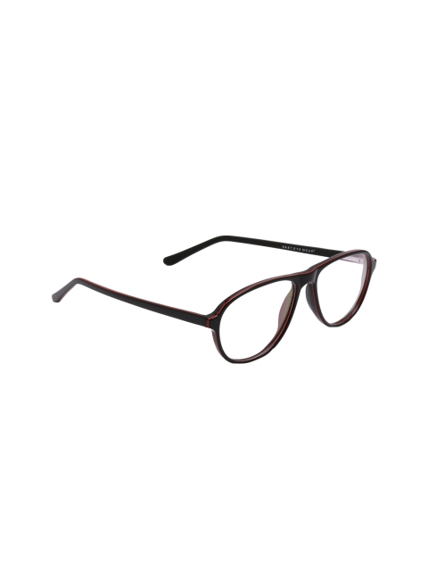 

VAST Unisex Transparent Solid Full Rim Antiglare Aviator Frames 17036_BLKRED_ARC_CLEAR