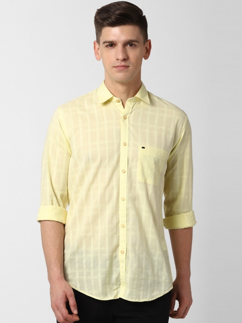 

Peter England Casuals Men Yellow Slim Fit Checked Casual Shirt