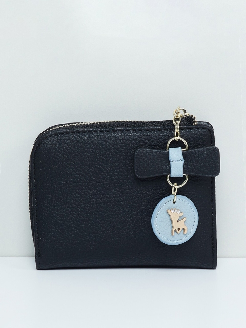 

max Women Black Solid Two Fold Wallet