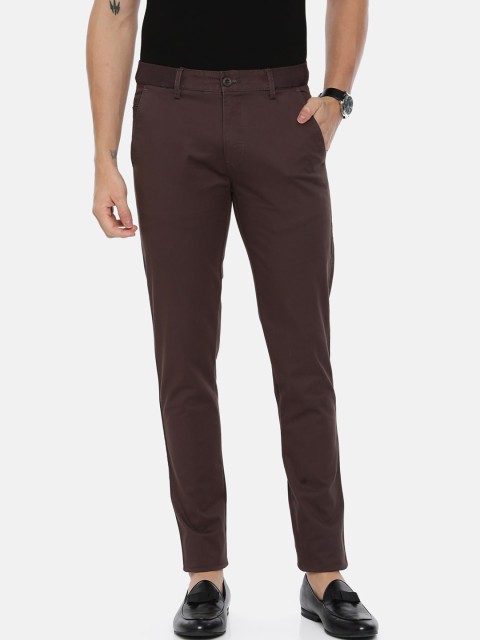 

ARISER Men Brown Slim Fit Solid Chinos