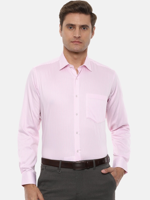 

Van Heusen Men Pink Regular Fit Self Design Formal Shirt