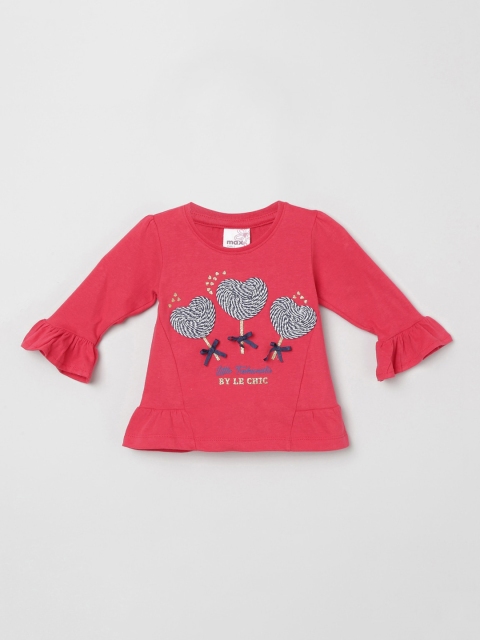 

max Girls Pink Printed Top