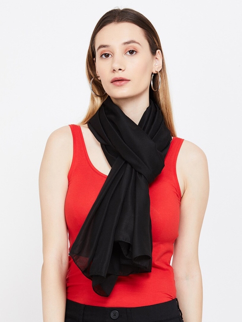 

Ginger by Lifestyle Women Black Solid Stole