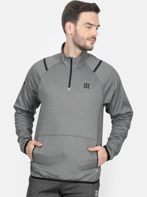 

rock.it Men Grey Solid Sweatshirt