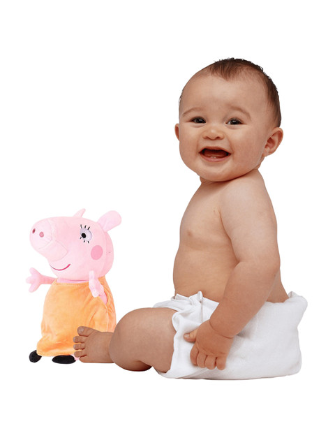 

Peppa Pig Kids Pink & Orange Mummy Pig Plush Soft Toy