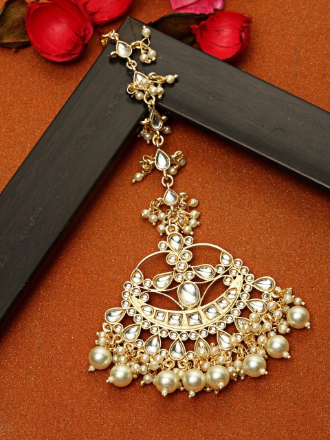

Melani Borsa Gold-Plated & Green American Diamond Studded Handcrafted Jewellery Set