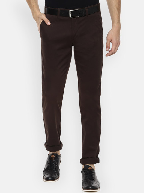 

Van Heusen Sport Men Brown Slim Fit Solid Regular Trousers