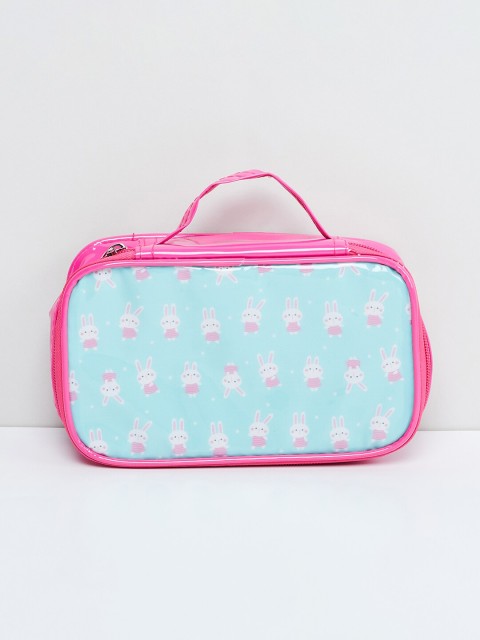 

max Women Blue & Pink Printed Zip Around Wallet