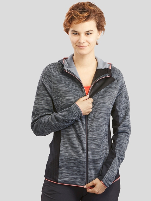 

Quechua By Decathlon Women Black Colourblocked Insulator Sporty Jacket