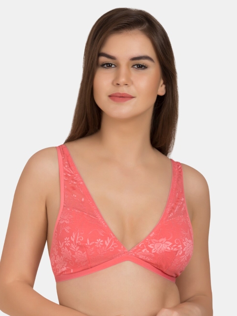 

Tweens Coral Self Design Non-Wired Non Padded Everyday Bra
