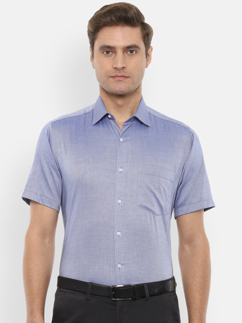 

Van Heusen Men Blue Regular Fit Solid Formal Shirt