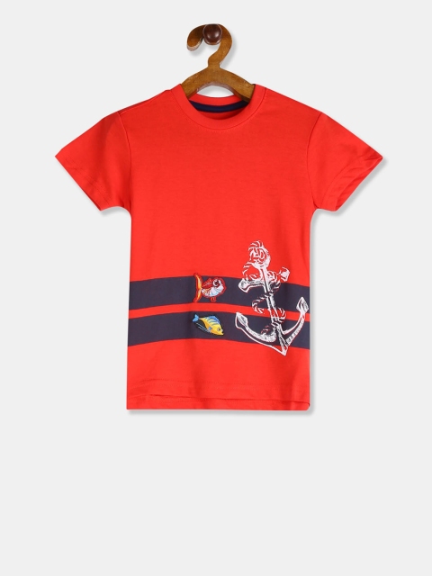 

Cherokee Boys Red & Black Printed Round Neck T-shirt