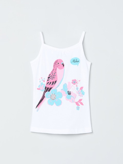 

max Girls Off-White Printed Top
