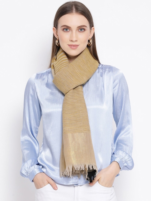

SHINGORA Women Beige Striped Stole