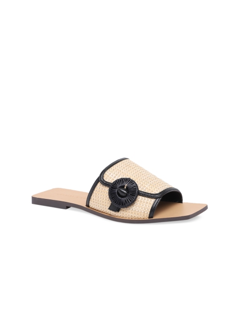 

CHARLES & KEITH Women Beige Solid Open Toe Flats